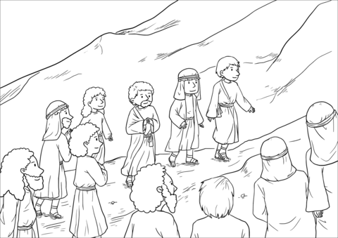 The Great Commission (Matthew 28 16 20) Coloring Page